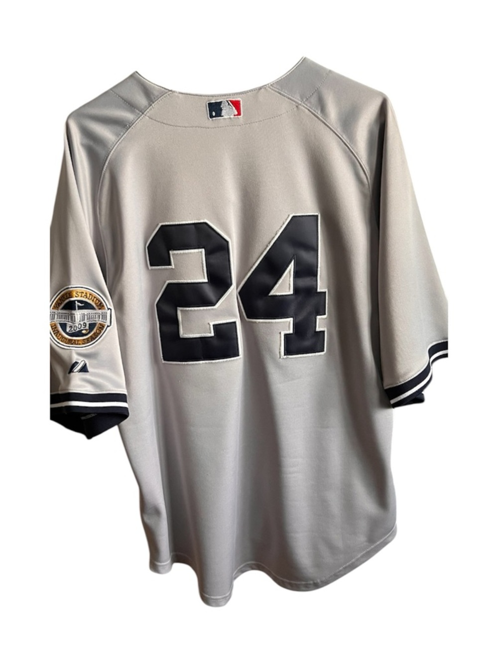 Majestic Authentic Baseball Jersey Patch - Gray with Red & Navy Accents - Picture 2 of 4